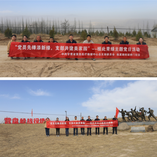 省紧急医疗救援中心开展“ 党员先锋添新绿，支部共建美家园”--植此青绿主题党日活动
