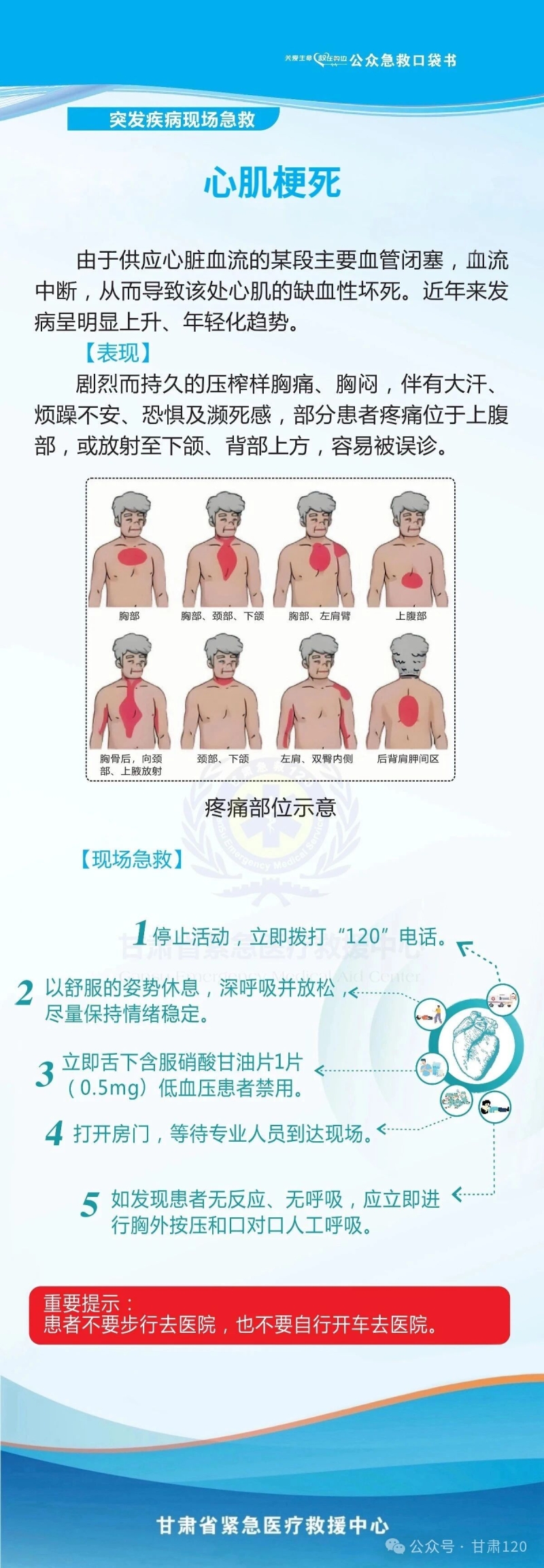 把急救知识装进口袋丨心肌梗死的现场急救